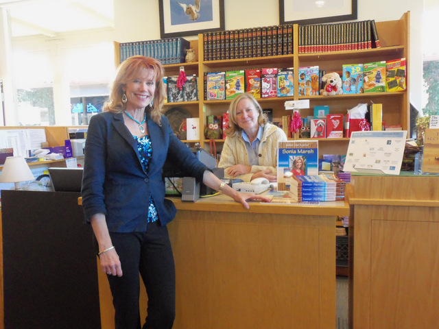 Sonia and Kim inside Bank of Books
